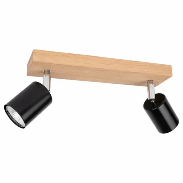 hofstein Plafonnier Languileo Bois clair, 2 lumières* Lampes Modernes