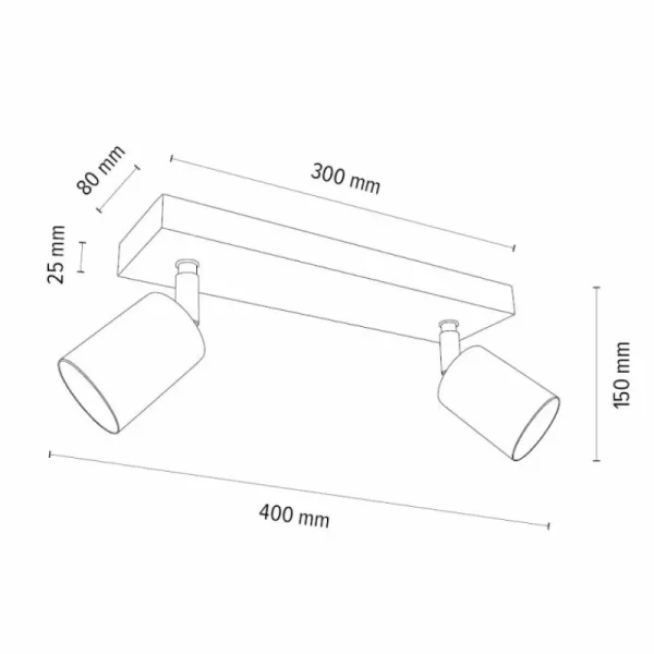 hofstein Plafonnier Languileo Bois clair, 2 lumières* Lampes Modernes