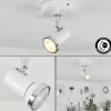 hofstein Plafonnier Lanrigan Chrome, Blanc, 1 lumière* Lampes En Verre