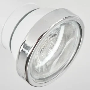hofstein Plafonnier Lanrigan Chrome, Blanc, 1 lumière* Lampes En Verre