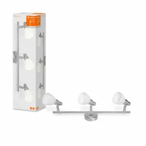 Luminaires Ledvance Plafonnier LEDVANCE SPOT Argenté, 3 lumières* Lampes En Verre