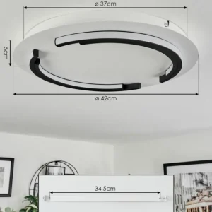 hofstein Plafonnier Leroux LED Blanc, 1 lumière* Lampes Modernes