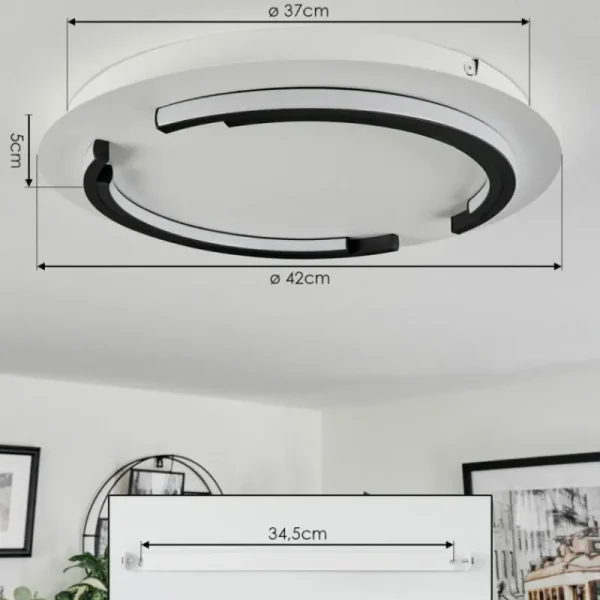 hofstein Plafonnier Leroux LED Blanc, 1 lumière* Lampes Modernes