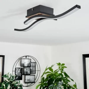 hofstein Plafonnier Letala LED Couleur bois, 2 lumières* Lampes Modernes