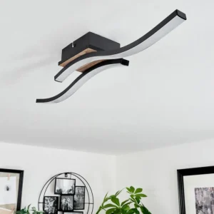 hofstein Plafonnier Letala LED Couleur bois, 2 lumières* Lampes Modernes