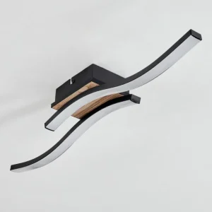 hofstein Plafonnier Letala LED Couleur bois, 2 lumières* Lampes Modernes