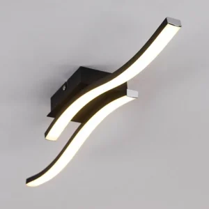 hofstein Plafonnier Letala LED Noir, 2 lumières* Lampes Modernes