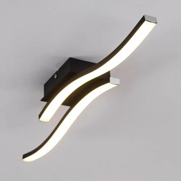hofstein Plafonnier Letala LED Noir, 2 lumières* Lampes Modernes