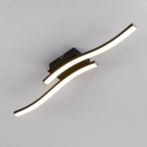 hofstein Plafonnier Letala LED Noir, 2 lumières* Lampes Modernes