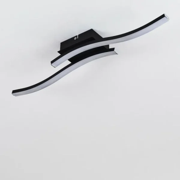 hofstein Plafonnier Letala LED Noir, 2 lumières* Lampes Modernes