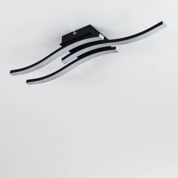 hofstein Plafonnier Letala LED Noir, 3 lumières* Lampes Modernes