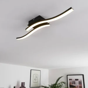 hofstein Plafonnier Letala LED Noir, 2 lumières* Lampes Modernes