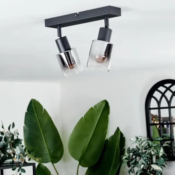 hofstein Plafonnier Leteque Noir, 2 lumières* Lampes Modernes