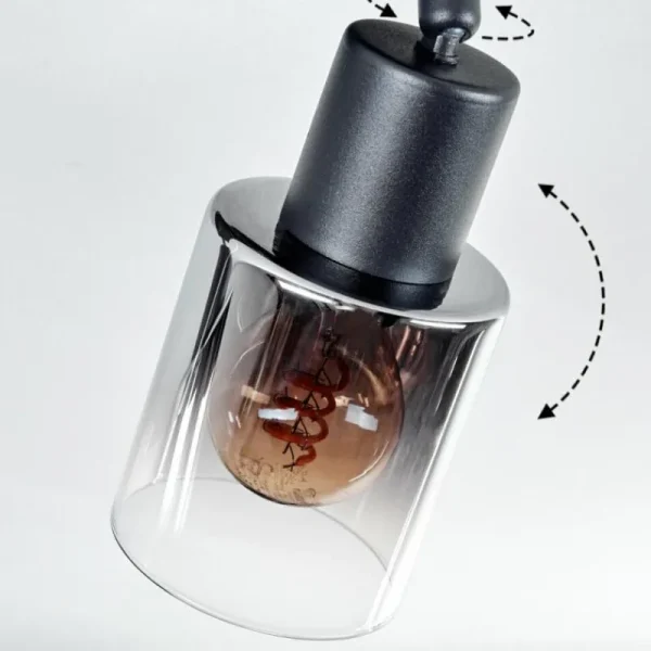 hofstein Plafonnier Leteque Noir, 2 lumières* Lampes Modernes