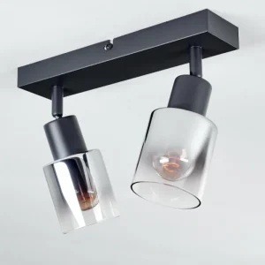 hofstein Plafonnier Leteque Noir, 2 lumières* Lampes Modernes