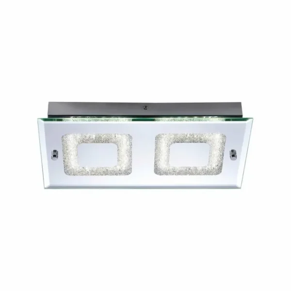 Luminaires Leuchten Direkt Plafonnier Leuchten Direkt LISA LED Chrome, 2 lumières* Lampes En Verre