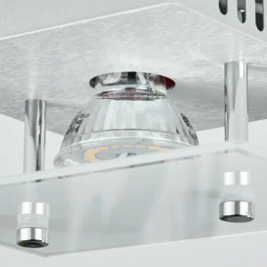 hofstein Plafonnier Liestal LED Aluminium, 1 lumière* Lampes En Verre