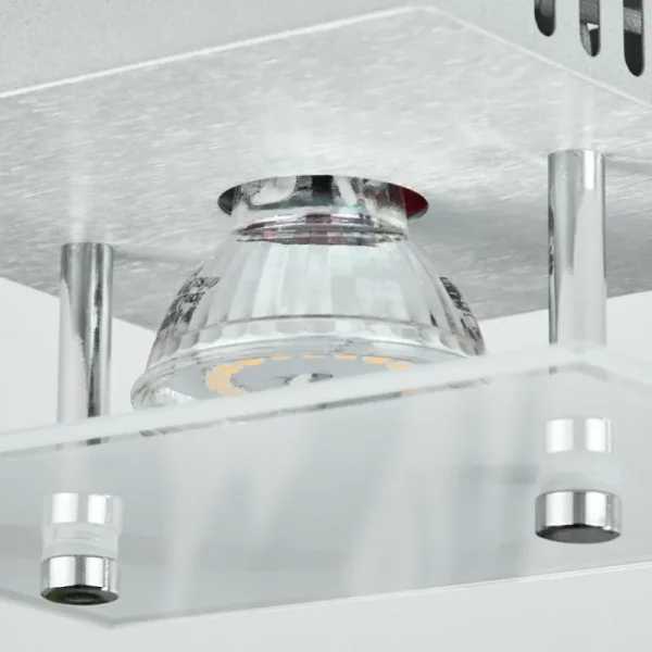 hofstein Plafonnier Liestal LED Aluminium, 1 lumière* Lampes En Verre