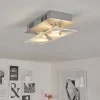 hofstein Plafonnier Liestal LED Nickel mat, 2 lumières* Lampes Modernes