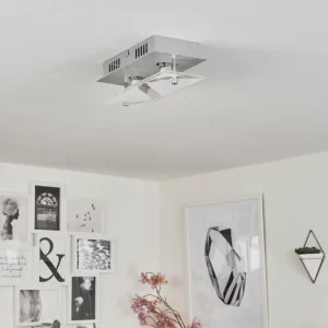 hofstein Plafonnier Liestal LED Nickel mat, 2 lumières* Lampes Modernes