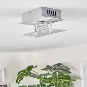 hofstein Plafonnier Liestal LED Nickel mat, 1 lumière* Lampes Modernes