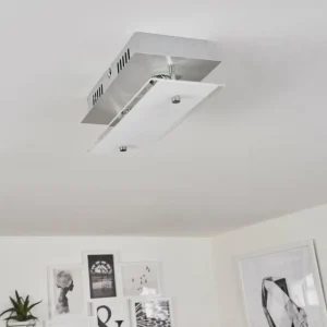 hofstein Plafonnier Liestal LED Nickel mat, 2 lumières* Lampes Modernes