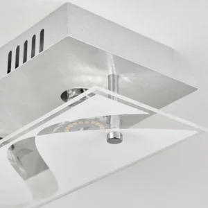 hofstein Plafonnier Liestal LED Nickel mat, 2 lumières* Lampes Modernes
