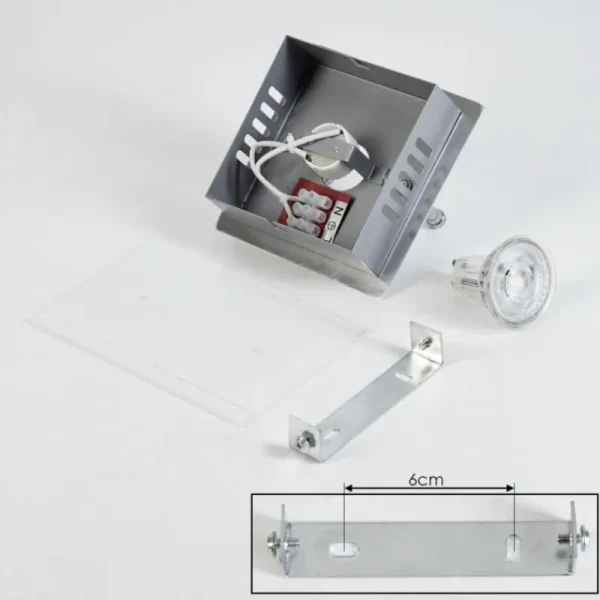 hofstein Plafonnier Liestal LED Nickel mat, 1 lumière* Lampes Modernes
