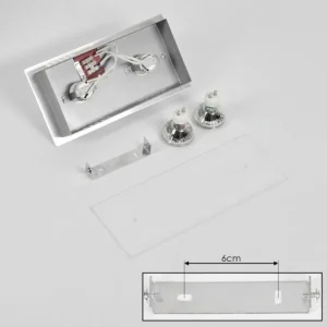 hofstein Plafonnier Liestal LED Nickel mat, 2 lumières* Lampes Modernes