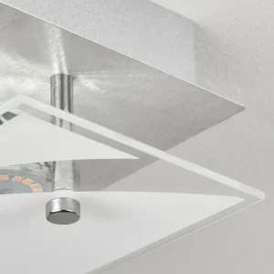 hofstein Plafonnier Liestal LED Nickel mat, 2 lumières* Lampes Modernes