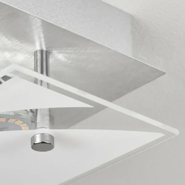 hofstein Plafonnier Liestal LED Nickel mat, 2 lumières* Lampes Modernes