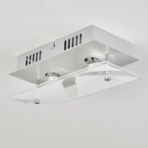 hofstein Plafonnier Liestal LED Nickel mat, 2 lumières* Lampes Modernes