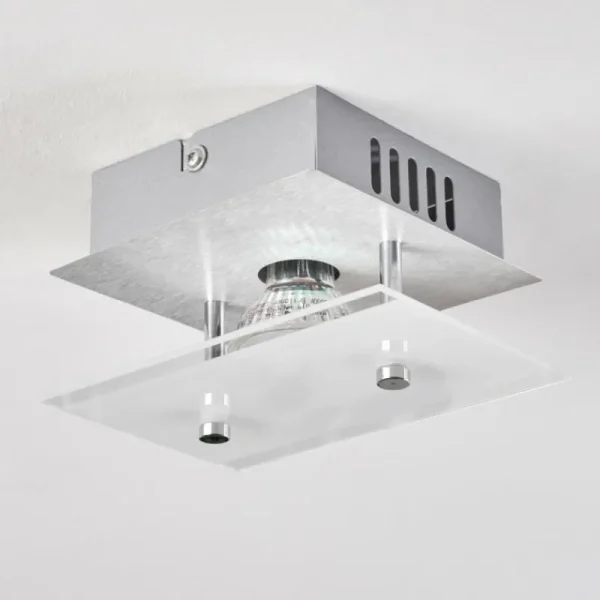 hofstein Plafonnier Liestal LED Nickel mat, 1 lumière* Lampes Modernes