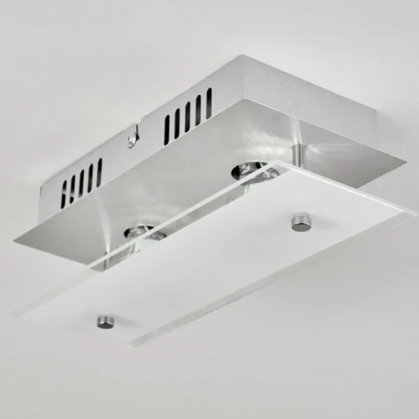 hofstein Plafonnier Liestal LED Nickel mat, 2 lumières* Lampes Modernes