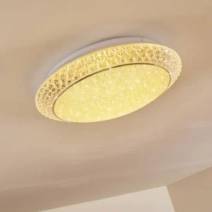 hofstein Plafonnier Litto LED Blanc, 1 lumière, Télécommandes* Lampes Modernes