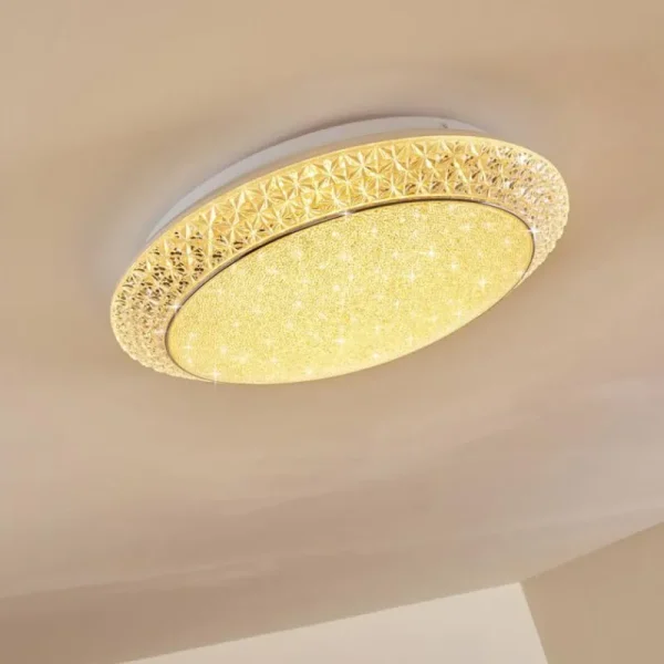 hofstein Plafonnier Litto LED Blanc, 1 lumière, Télécommandes* Lampes Modernes