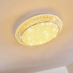hofstein Plafonnier Litto LED Blanc, 1 lumière, Télécommandes* Lampes Modernes