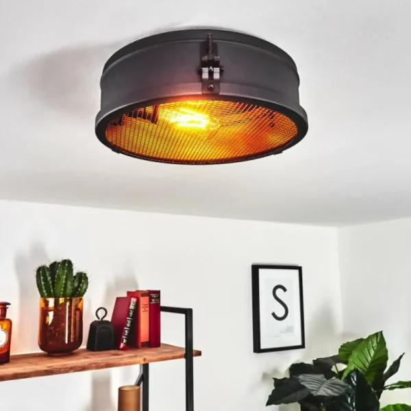 hofstein Plafonnier Lofthus Noir, 1 lumière* Lampes Modernes