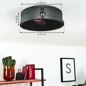 hofstein Plafonnier Lofthus Noir, 1 lumière* Lampes Modernes