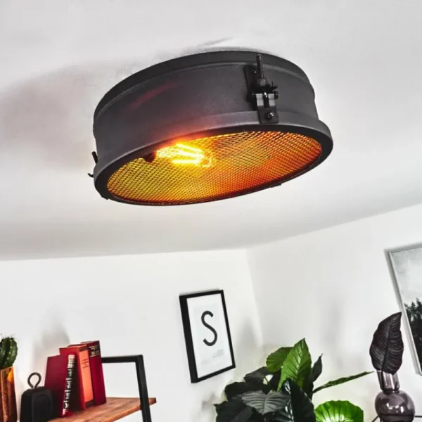 hofstein Plafonnier Lofthus Noir, 1 lumière* Lampes Modernes