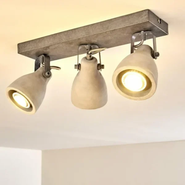 hofstein Plafonnier Lomma Gris, 3 lumières* Lampes Modernes