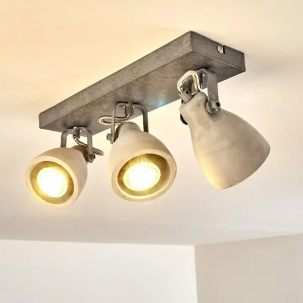 hofstein Plafonnier Lomma Gris, 3 lumières* Lampes Modernes