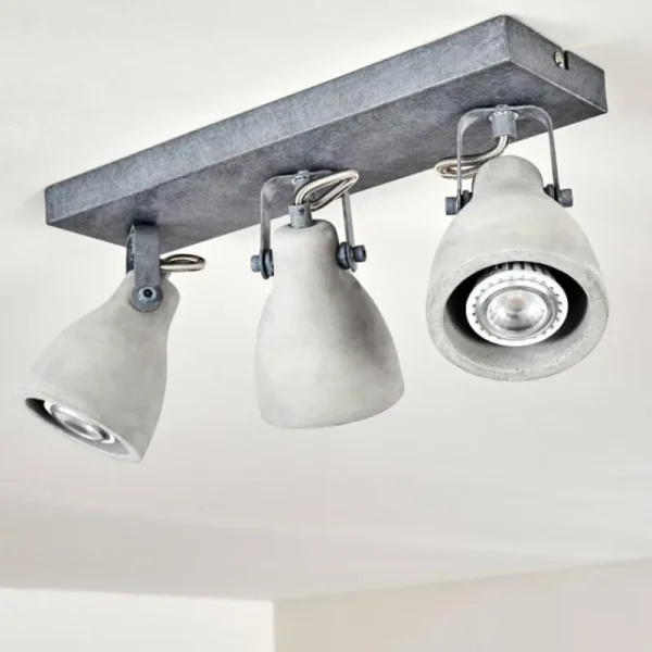 hofstein Plafonnier Lomma Gris, 3 lumières* Lampes Modernes