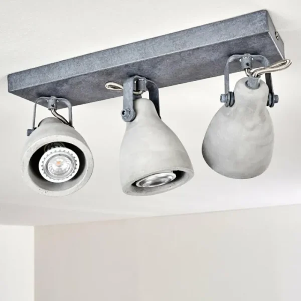 hofstein Plafonnier Lomma Gris, 3 lumières* Lampes Modernes