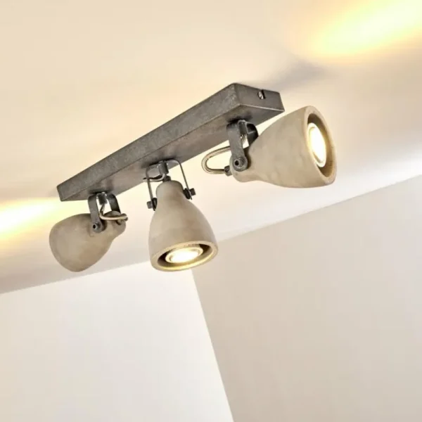 hofstein Plafonnier Lomma Gris, 3 lumières* Lampes Modernes