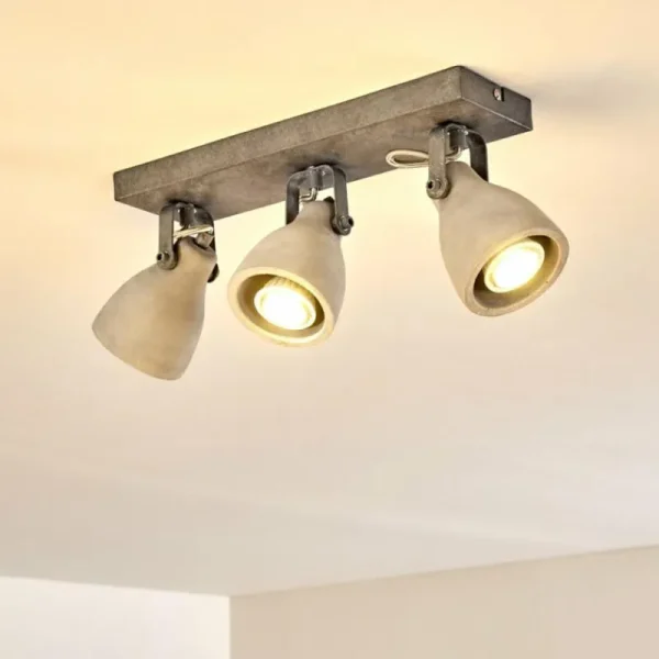 hofstein Plafonnier Lomma Gris, 3 lumières* Lampes Modernes