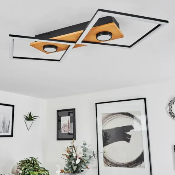 hofstein Plafonnier Lomnion LED Écru, Noir, 1 lumière* Lampes Modernes