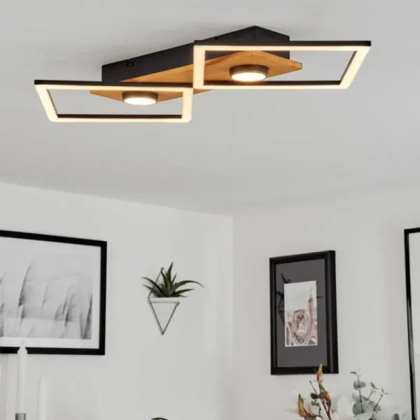 hofstein Plafonnier Lomnion LED Écru, Noir, 1 lumière* Lampes Modernes