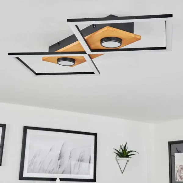 hofstein Plafonnier Lomnion LED Écru, Noir, 1 lumière* Lampes Modernes