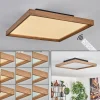 hofstein Plafonnier Longvic LED Brun, Couleur bois, Noir, 1 lumière, Télécommandes* Lampes Modernes